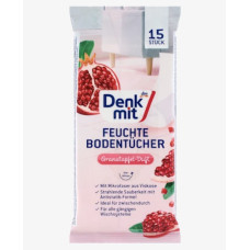 Влажные салфетки для пола Denkmit Feuchte Bodentücher Granatapfel-Duft, 15 шт.